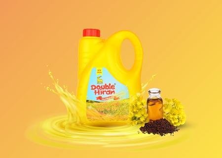 2ltr. Jari Cane Double Hiran Kacchi Ghani Mustard Oil