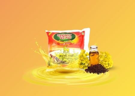 500 ml Pouch Double Hiran Kachi Ghani Mustard Oil
