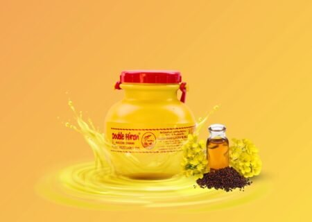 2ltr. Matka Double Hiran Kacchi Ghani Mustard Oil